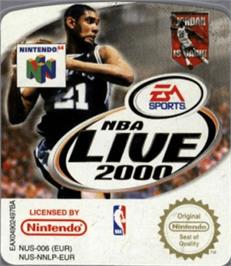 Top of cartridge artwork for NBA Live 2000 on the Nintendo N64.