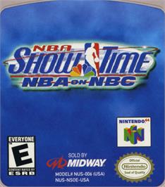 Top of cartridge artwork for NBA Showtime: NBA on NBC on the Nintendo N64.
