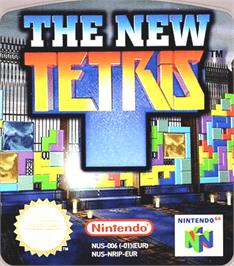 Top of cartridge artwork for New Tetris on the Nintendo N64.