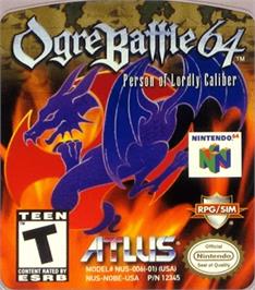 Top of cartridge artwork for Ogre Battle 64 - Person Of Lordly Caliber on the Nintendo N64.