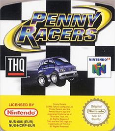 Top of cartridge artwork for Penny Racers on the Nintendo N64.