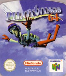 Top of cartridge artwork for Pilotwings 64 on the Nintendo N64.