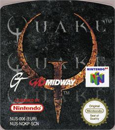 Top of cartridge artwork for Quake on the Nintendo N64.