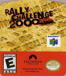 Top of cartridge artwork for Rally Challenge 2000 on the Nintendo N64.