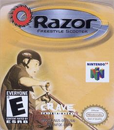 Top of cartridge artwork for Razor Freestyle Scooter on the Nintendo N64.