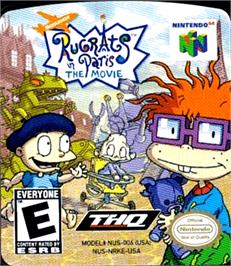 Top of cartridge artwork for Rugrats in Paris: The Movie on the Nintendo N64.