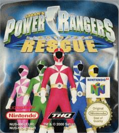 Top of cartridge artwork for Saban's Power Rangers - Lightspeed Rescue on the Nintendo N64.