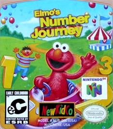 Top of cartridge artwork for Sesame Street - Elmo's Number Journey on the Nintendo N64.