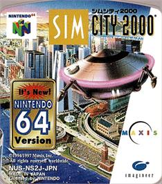 Top of cartridge artwork for Simcity 2000 on the Nintendo N64.