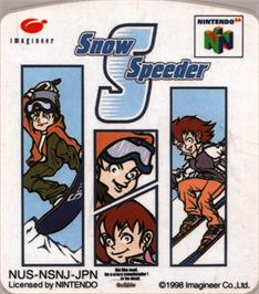 Top of cartridge artwork for Snow Speeder on the Nintendo N64.