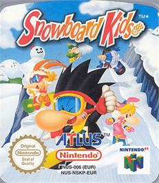 Top of cartridge artwork for Snowboard Kids on the Nintendo N64.