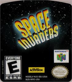 Top of cartridge artwork for Space Invaders on the Nintendo N64.