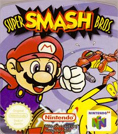 Top of cartridge artwork for Super Smash Bros. on the Nintendo N64.