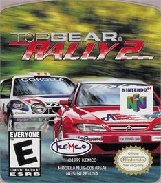 Top of cartridge artwork for Top Gear Rally 2 on the Nintendo N64.
