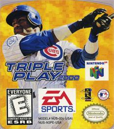 Top of cartridge artwork for Triple Play 2000 on the Nintendo N64.