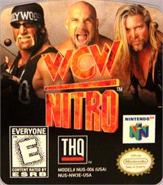 Top of cartridge artwork for WCW Nitro on the Nintendo N64.