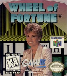 Top of cartridge artwork for Wheel Of Fortune on the Nintendo N64.
