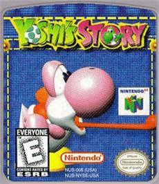 Top of cartridge artwork for Yoshi's Story on the Nintendo N64.