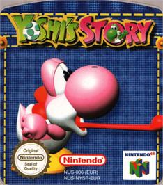 Top of cartridge artwork for Yoshi's Story on the Nintendo N64.