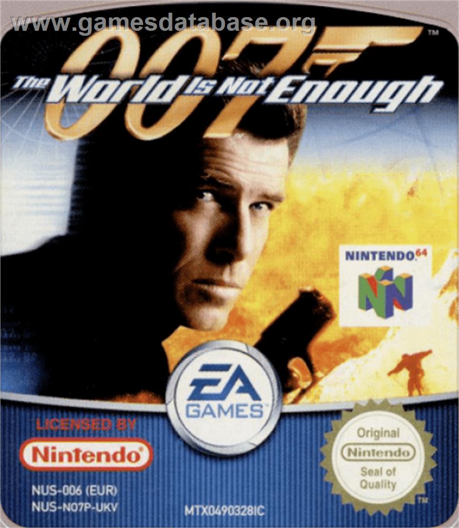 007 - The World Is Not Enough - Nintendo N64 - Artwork - Cartridge Top