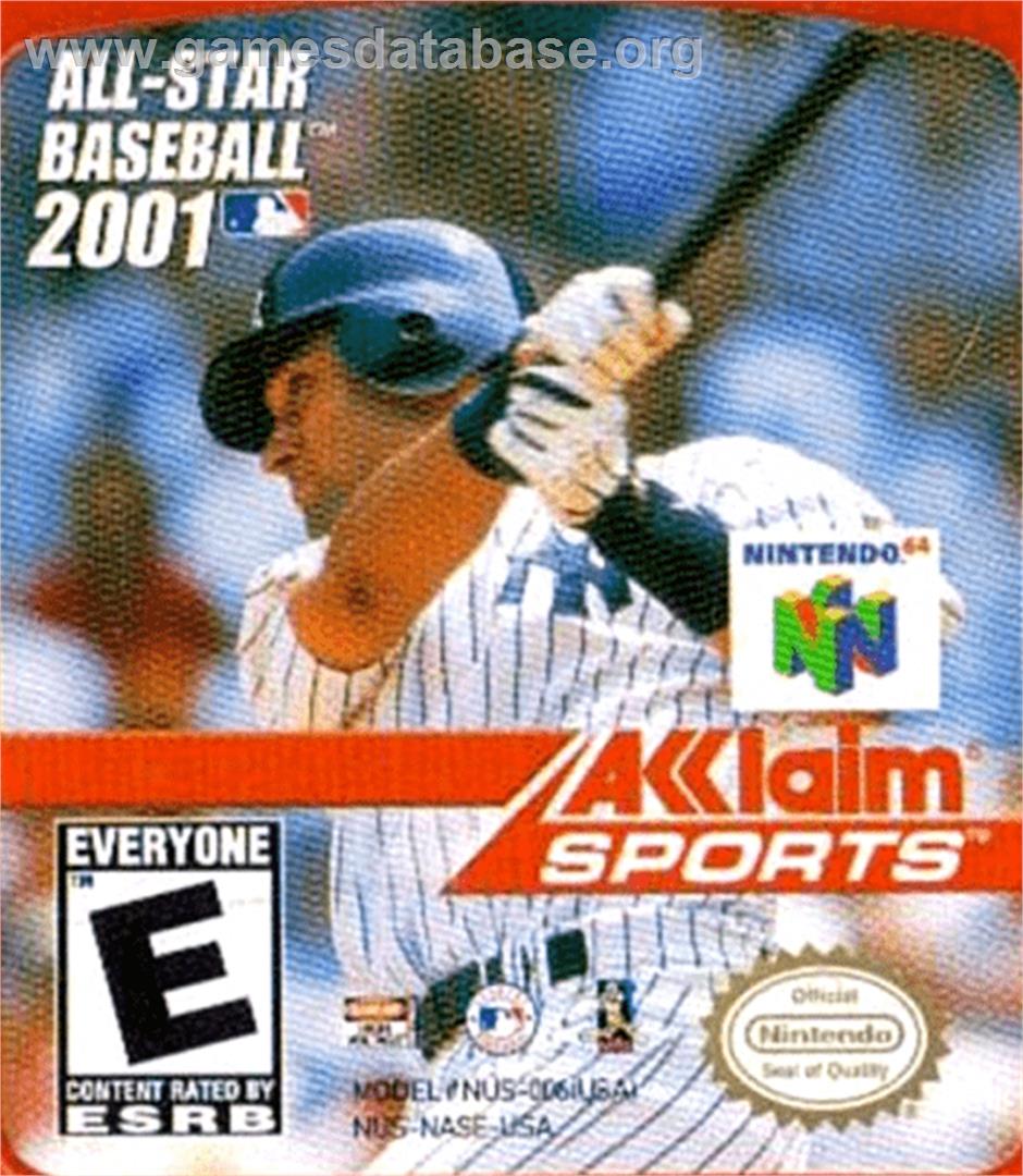 All-Star Baseball 2001 - Nintendo N64 - Artwork - Cartridge Top