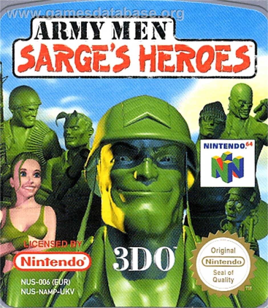 Army Men - Sarge's Heroes - Nintendo N64 - Artwork - Cartridge Top