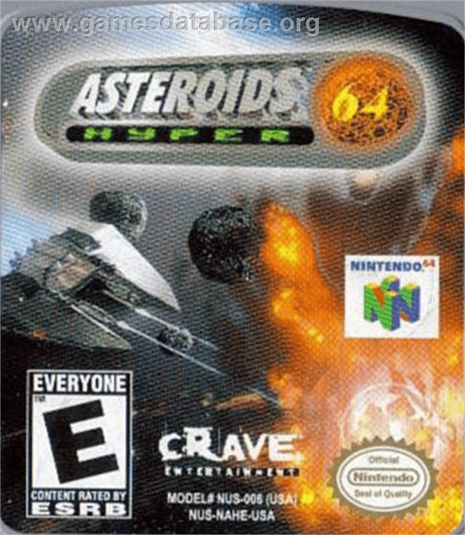 Asteroids Hyper 64 - Nintendo N64 - Artwork - Cartridge Top