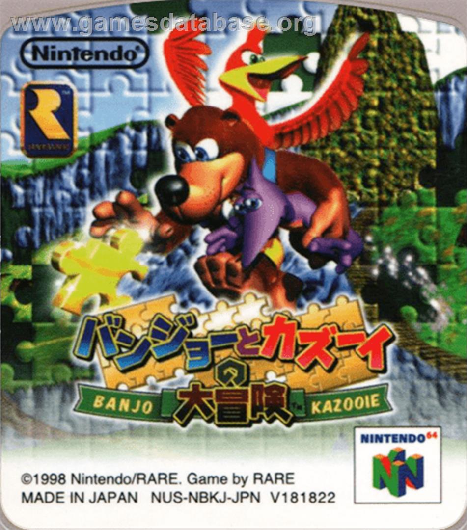 Banjo-kazooie - Nintendo N64 - Artwork - Cartridge Top
