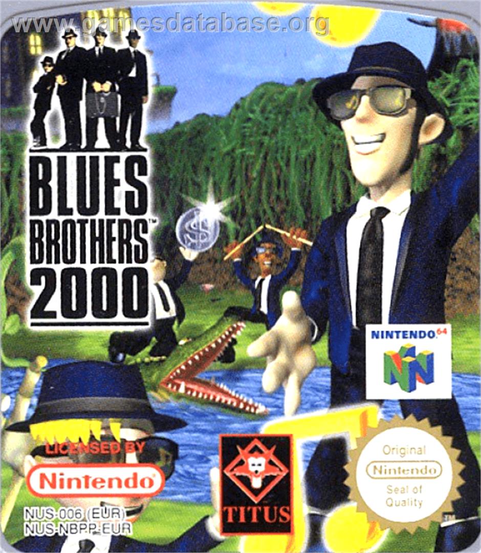 Blues Brothers 2000 - Nintendo N64 - Artwork - Cartridge Top