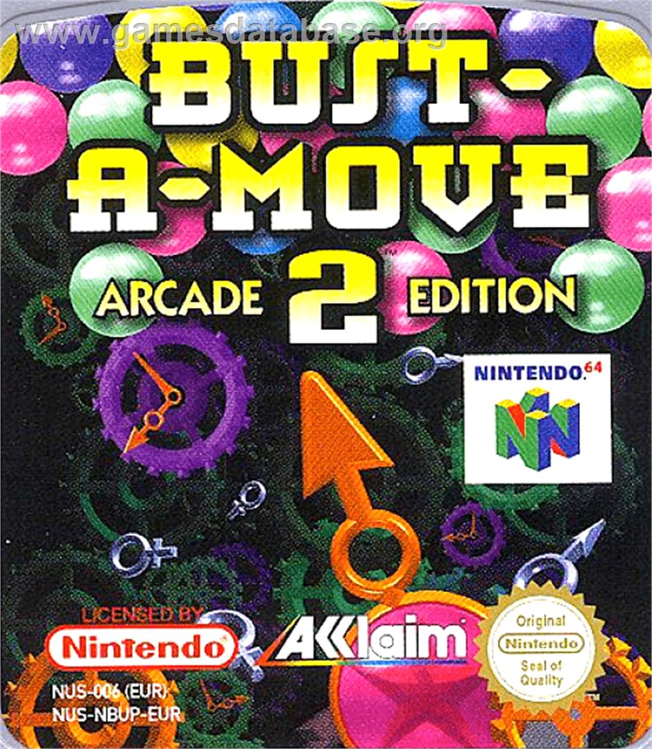 Bust-a-move 2 - Arcade Edition - Nintendo N64 - Artwork - Cartridge Top