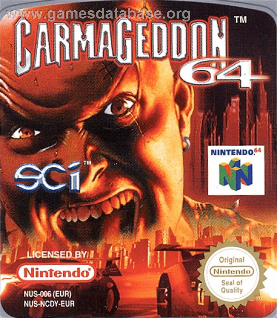 Carmageddon 64 - Nintendo N64 - Artwork - Cartridge Top