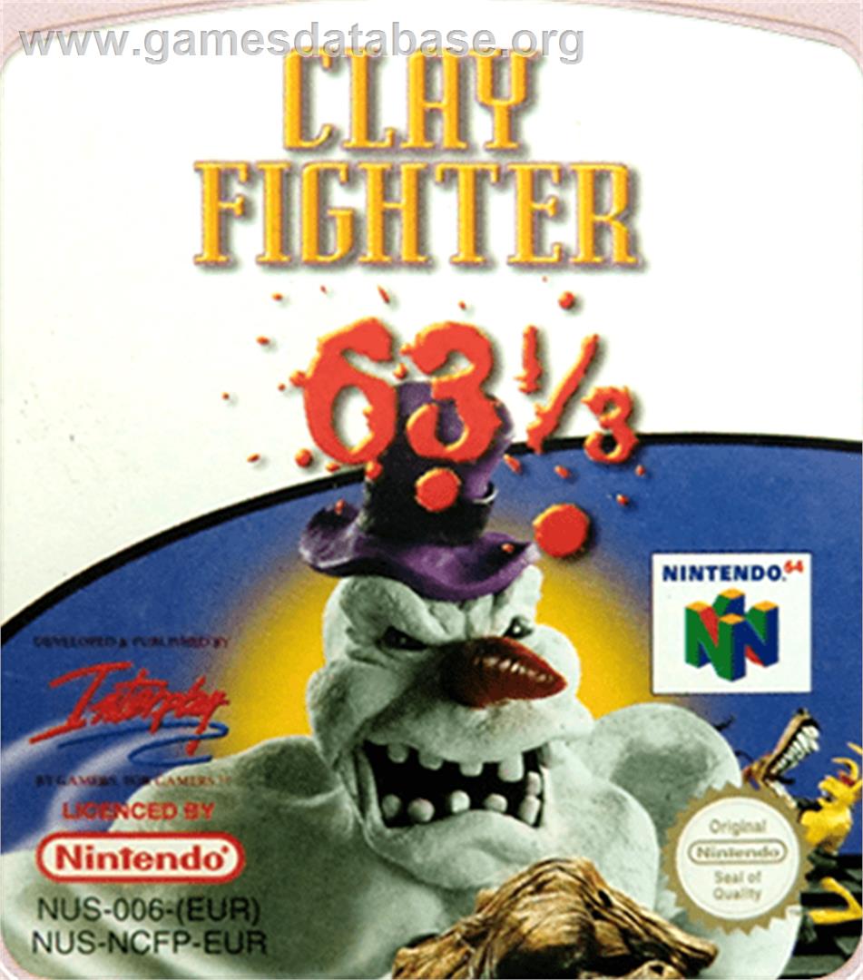 Clay Fighter 63 1/3 - Nintendo N64 - Artwork - Cartridge Top