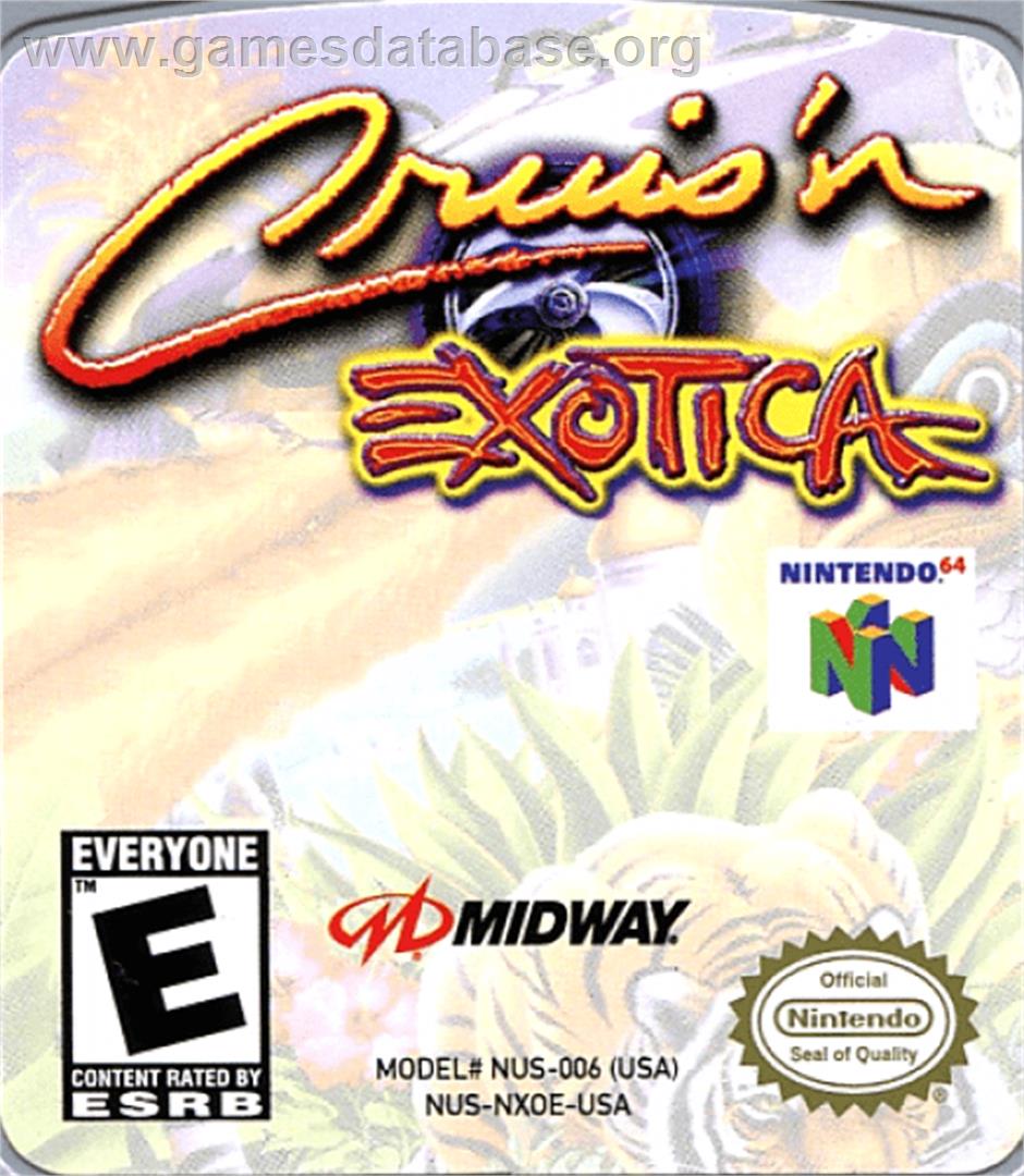 Cruis'n Exotica - Nintendo N64 - Artwork - Cartridge Top
