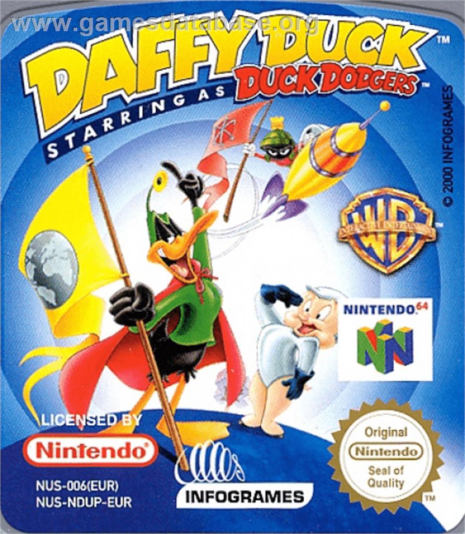 Daffy Duck Starring as Duck Dodgers - Nintendo N64 - Artwork - Cartridge Top
