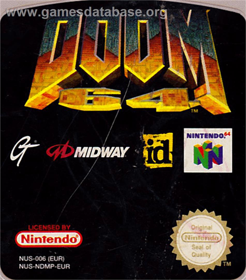 Doom 64 - Nintendo N64 - Artwork - Cartridge Top