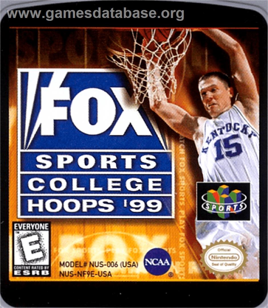 Fox Sports College Hoops '99 - Nintendo N64 - Artwork - Cartridge Top