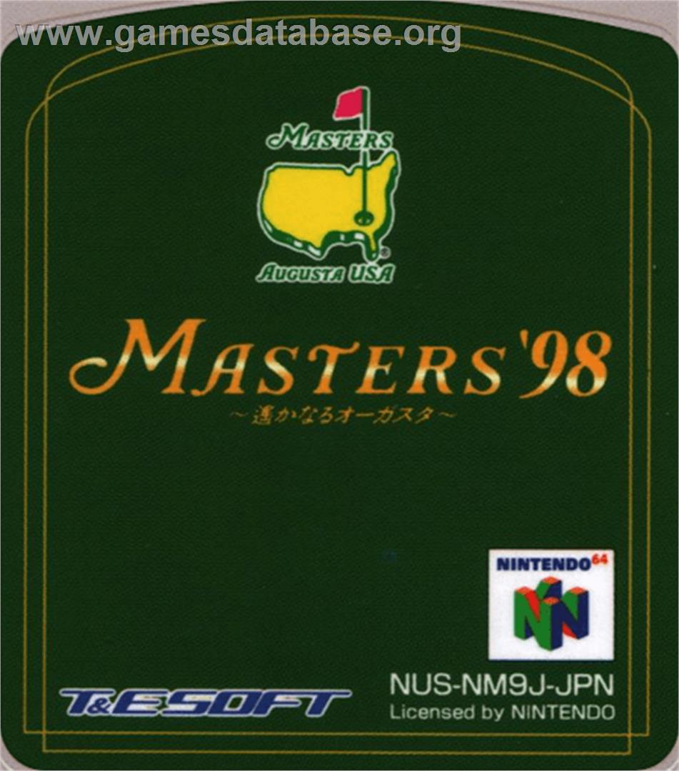 Harukanaru Augusta - Masters '98 - Nintendo N64 - Artwork - Cartridge Top