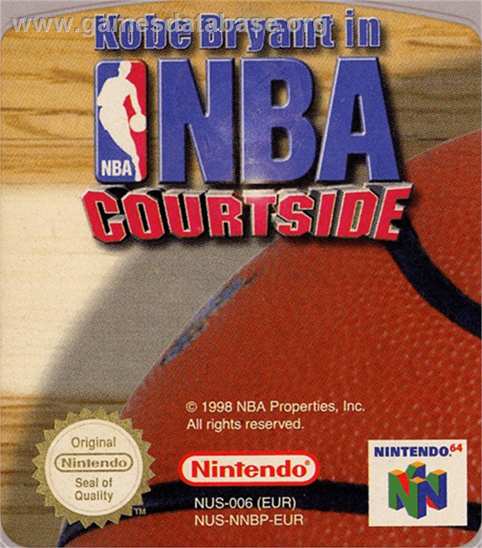 Kobe Bryant In Nba Courtside - Nintendo N64 - Artwork - Cartridge Top