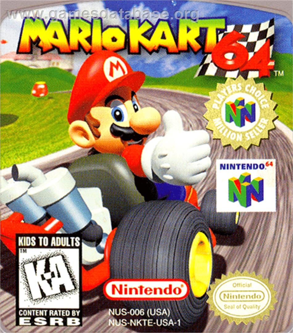 Mario Kart 64 - Nintendo N64 - Artwork - Cartridge Top