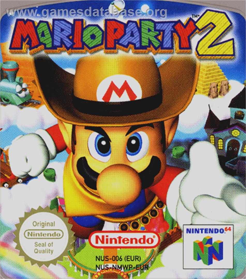Mario Party 2 - Nintendo N64 - Artwork - Cartridge Top