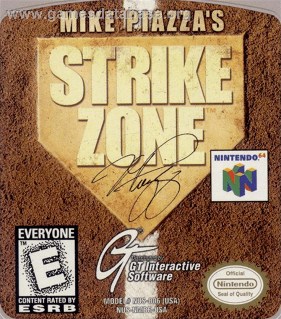 Mike Piazza's StrikeZone - Nintendo N64 - Artwork - Cartridge Top