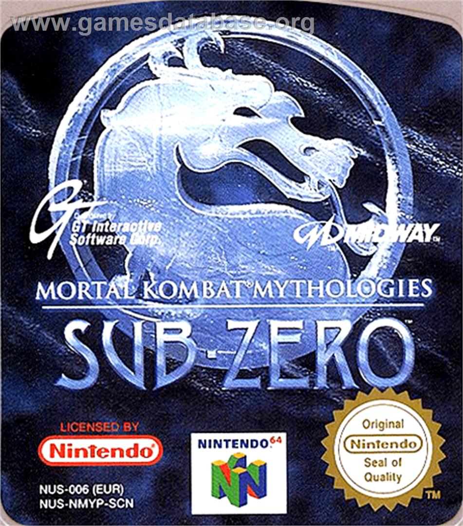 Mortal Kombat Mythologies - Sub-zero - Nintendo N64 - Artwork - Cartridge Top