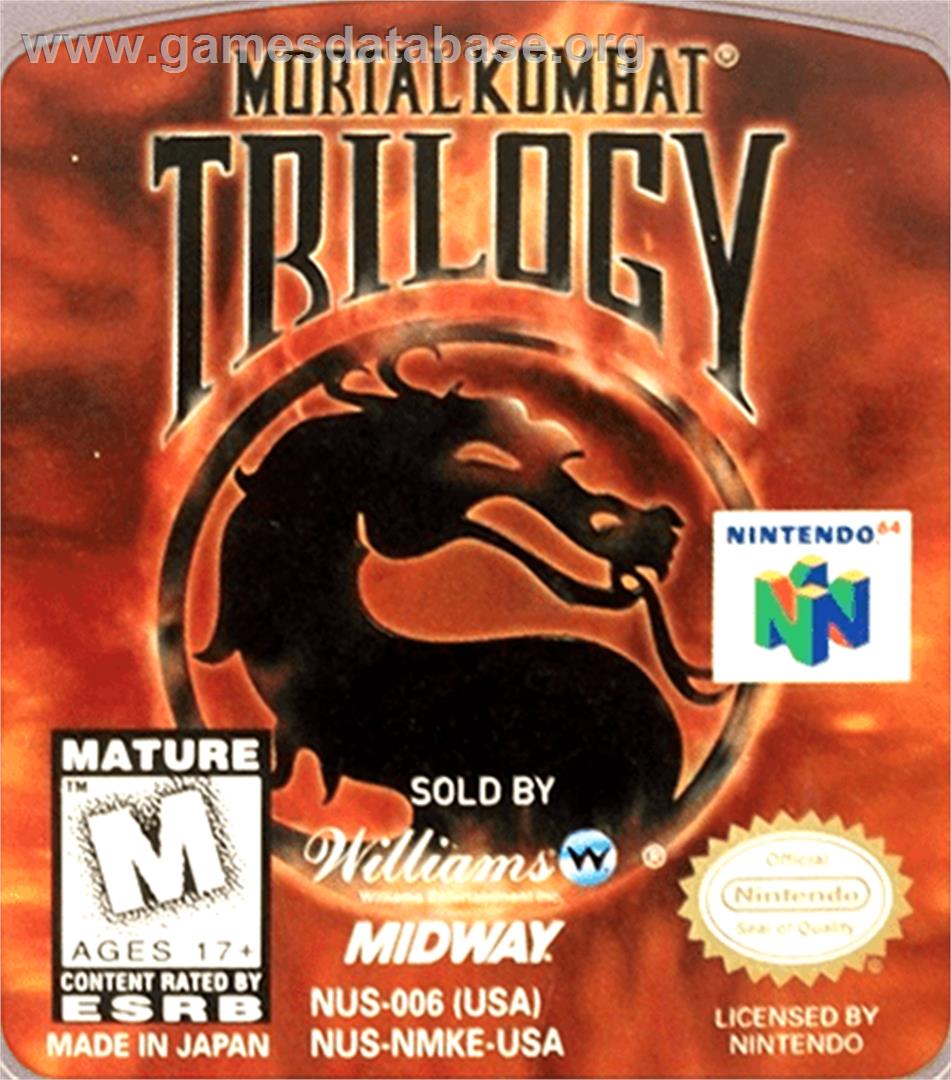 Mortal Kombat Trilogy - Nintendo N64 - Artwork - Cartridge Top