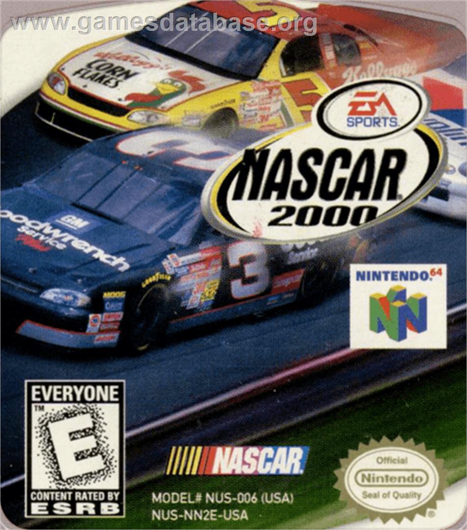 NASCAR 2000 - Nintendo N64 - Artwork - Cartridge Top