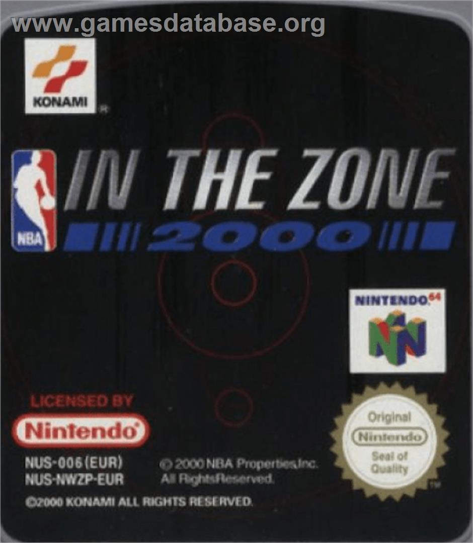 NBA: In the Zone 2000 - Nintendo N64 - Artwork - Cartridge Top