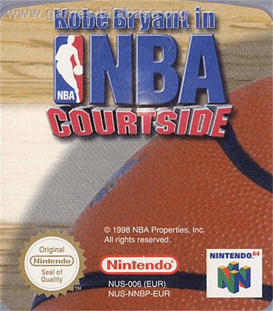 NBA Courtside 2: Featuring Kobe Bryant - Nintendo N64 - Artwork - Cartridge Top