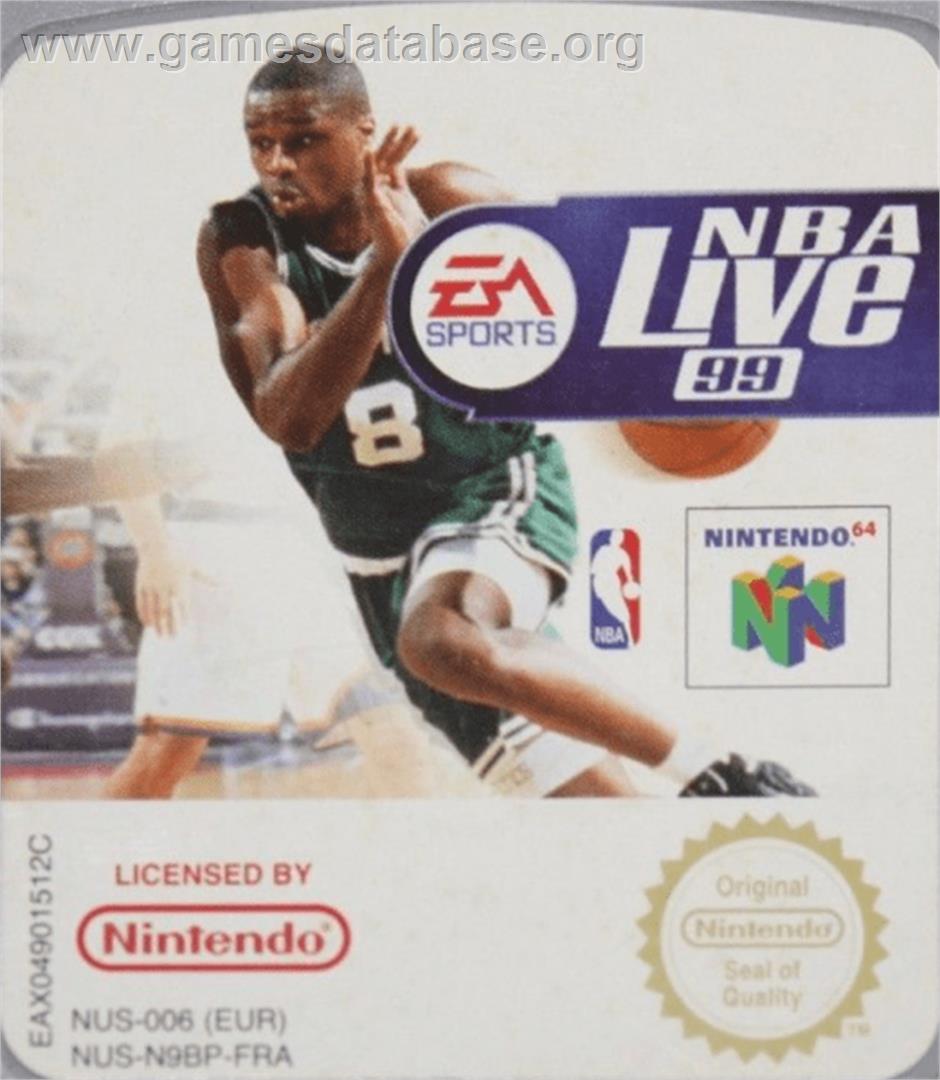 NBA Live '99 - Nintendo N64 - Artwork - Cartridge Top