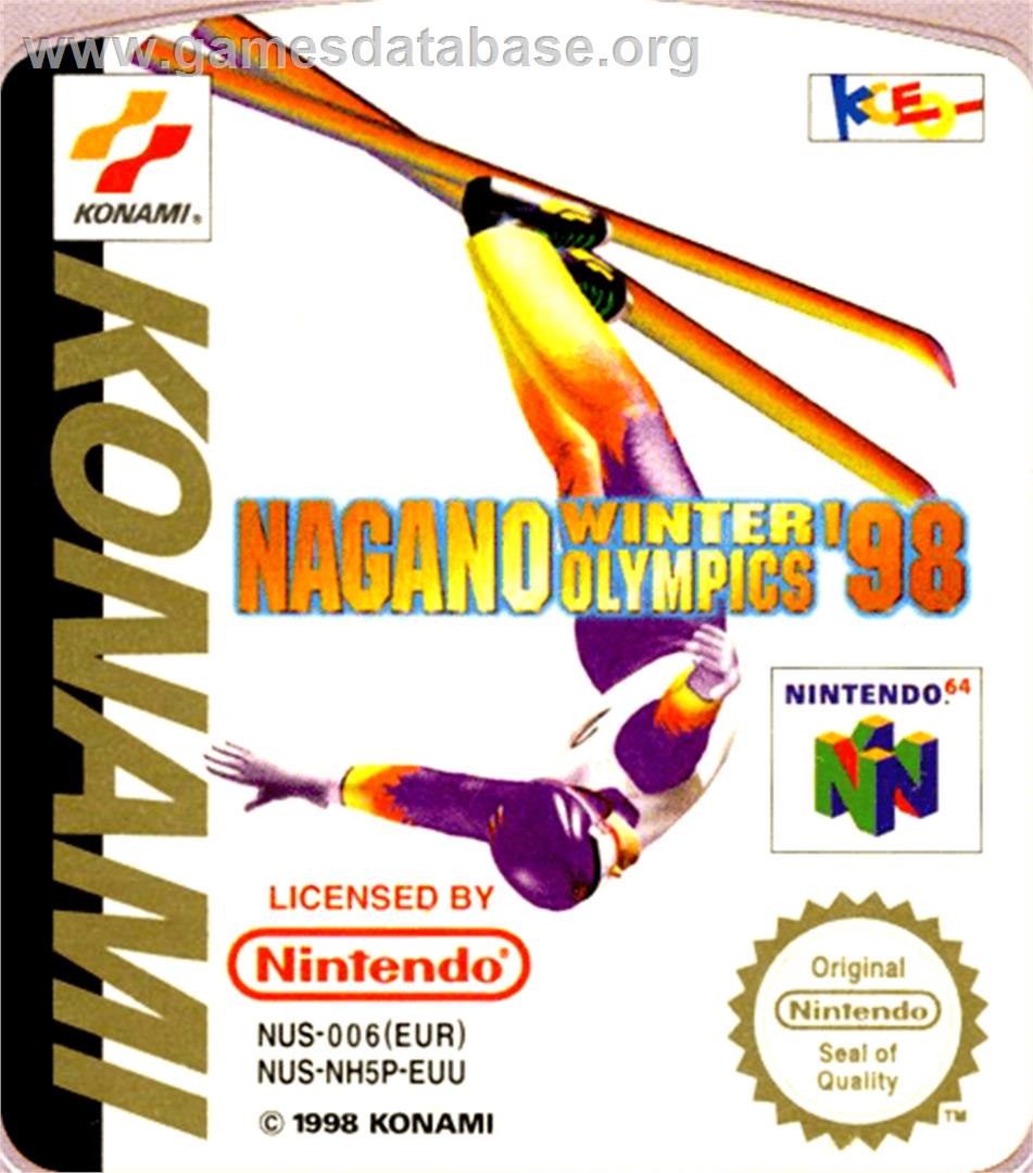 Nagano Winter Olympics '98 - Nintendo N64 - Artwork - Cartridge Top