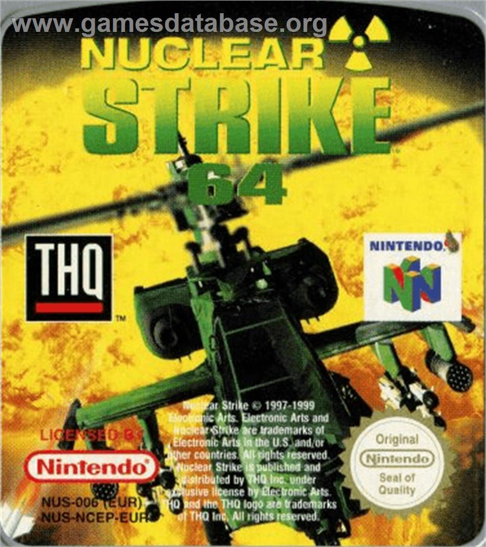 Nuclear Strike 64 - Nintendo N64 - Artwork - Cartridge Top