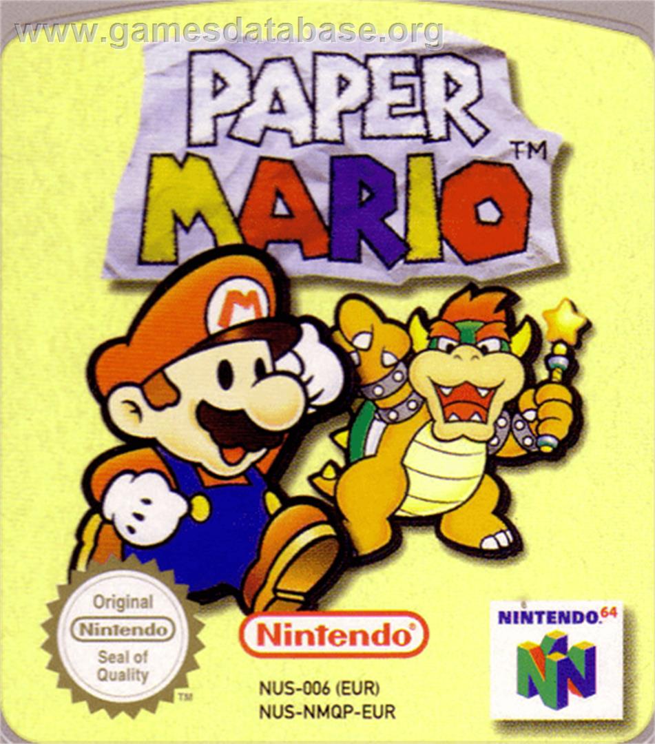 Paper Mario - Nintendo N64 - Artwork - Cartridge Top